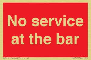 No service at the bar